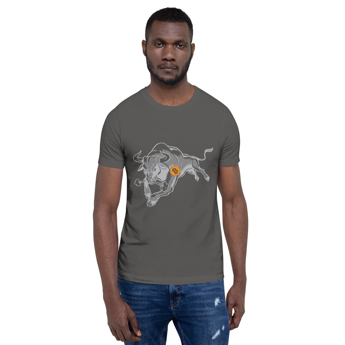 Strong Bitcoin Bull Unisex t-shirt by DarkByteGear