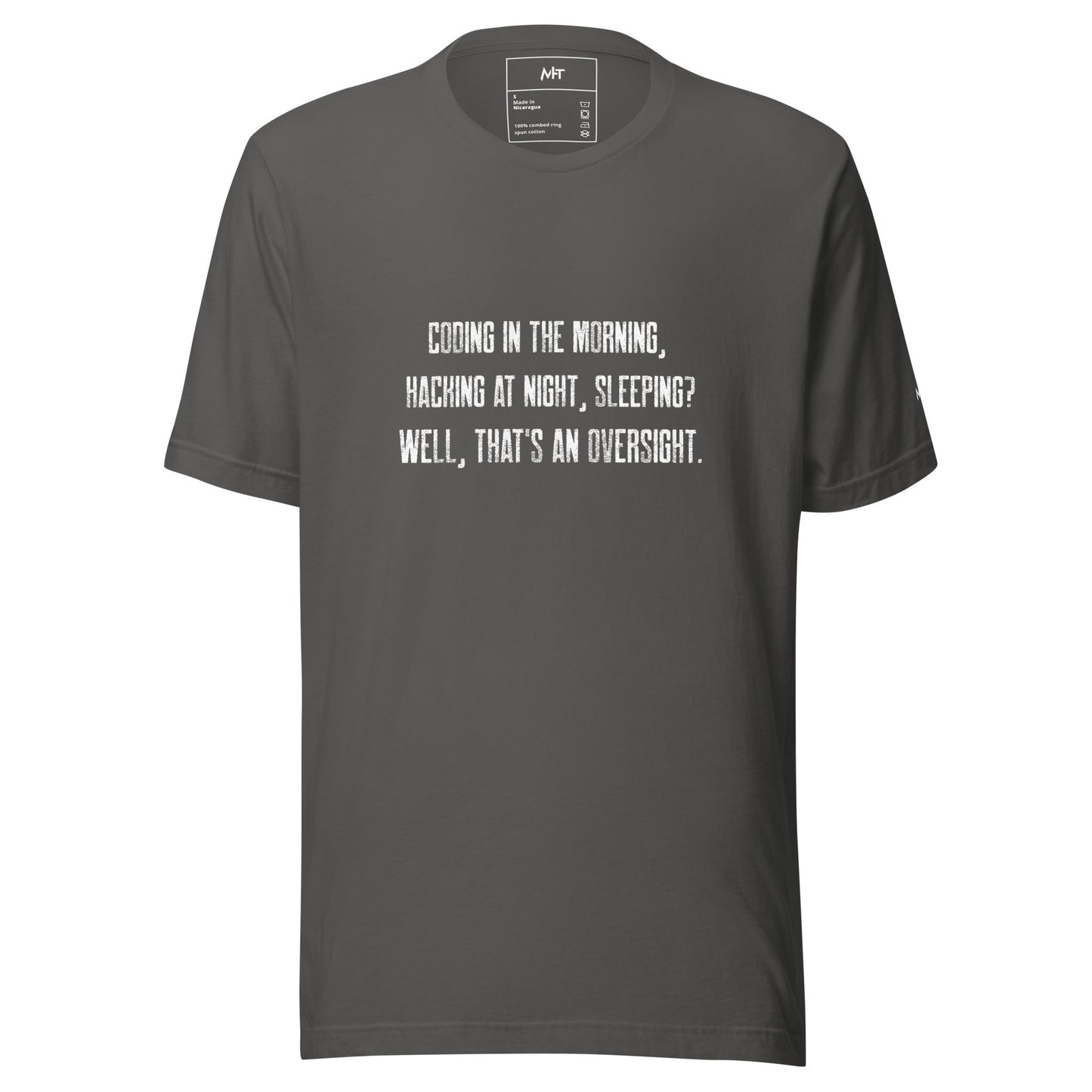 Coding in the morning, hacking at night V1 - Unisex t-shirt by DarkByteGear