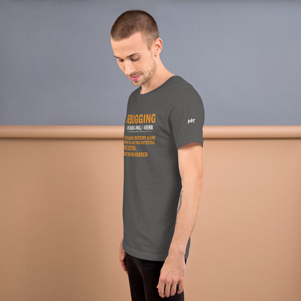 Debugging definition ( Orange Text ) - Unisex t-shirt by DarkByteGear