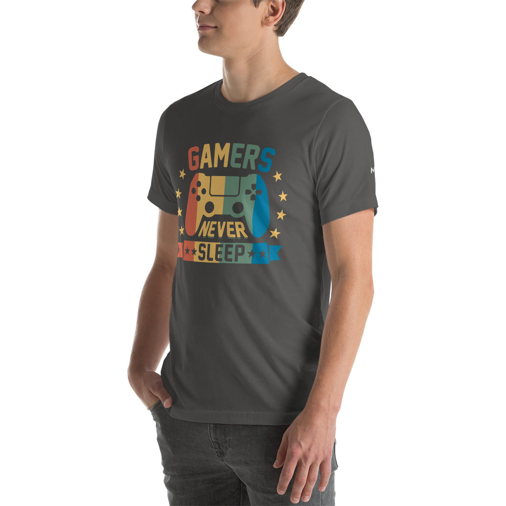 Gamers never sleep - Unisex t-shirt by DarkByteGear