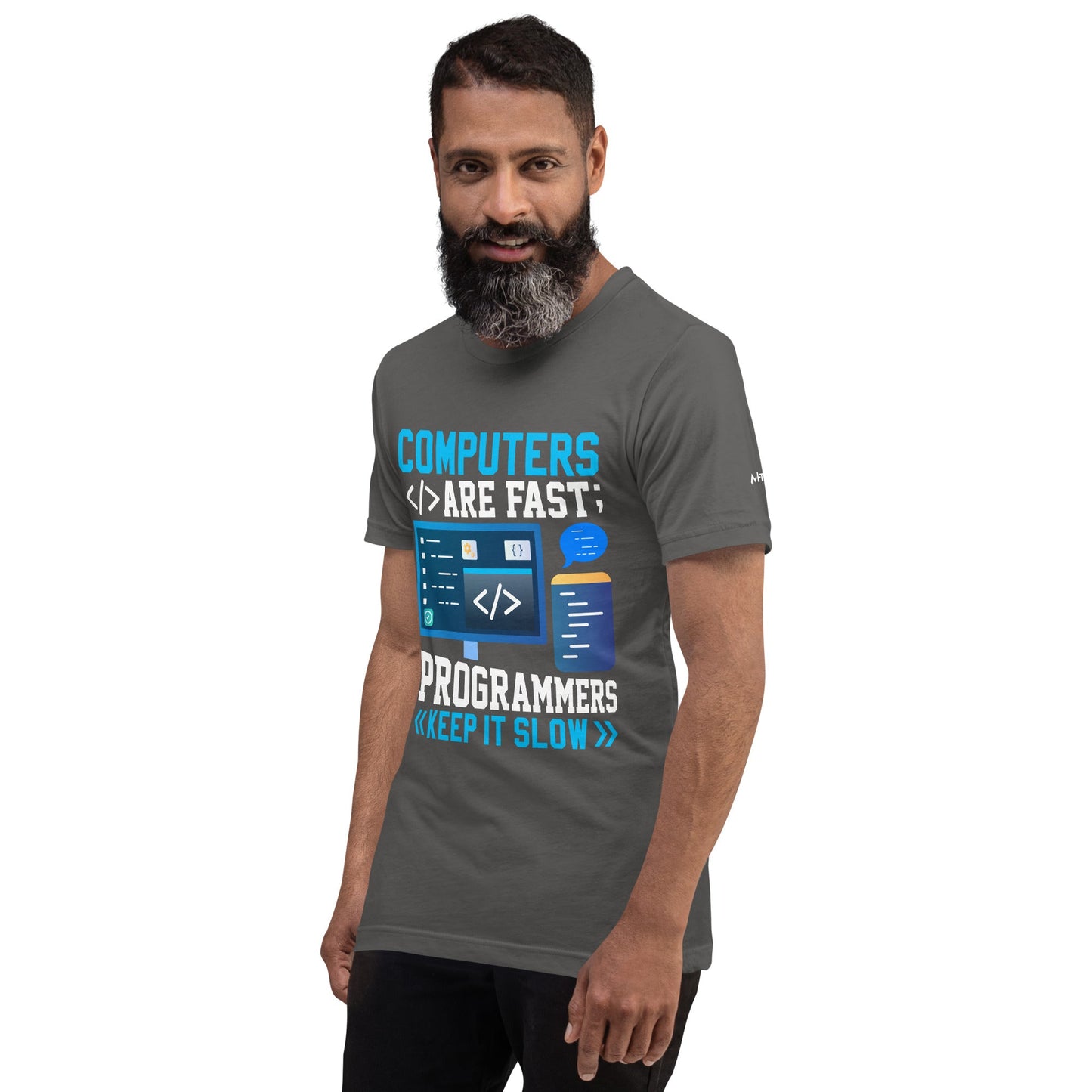 Computers are fast - Blue RK Unisex t-shirt by DarkByteGear