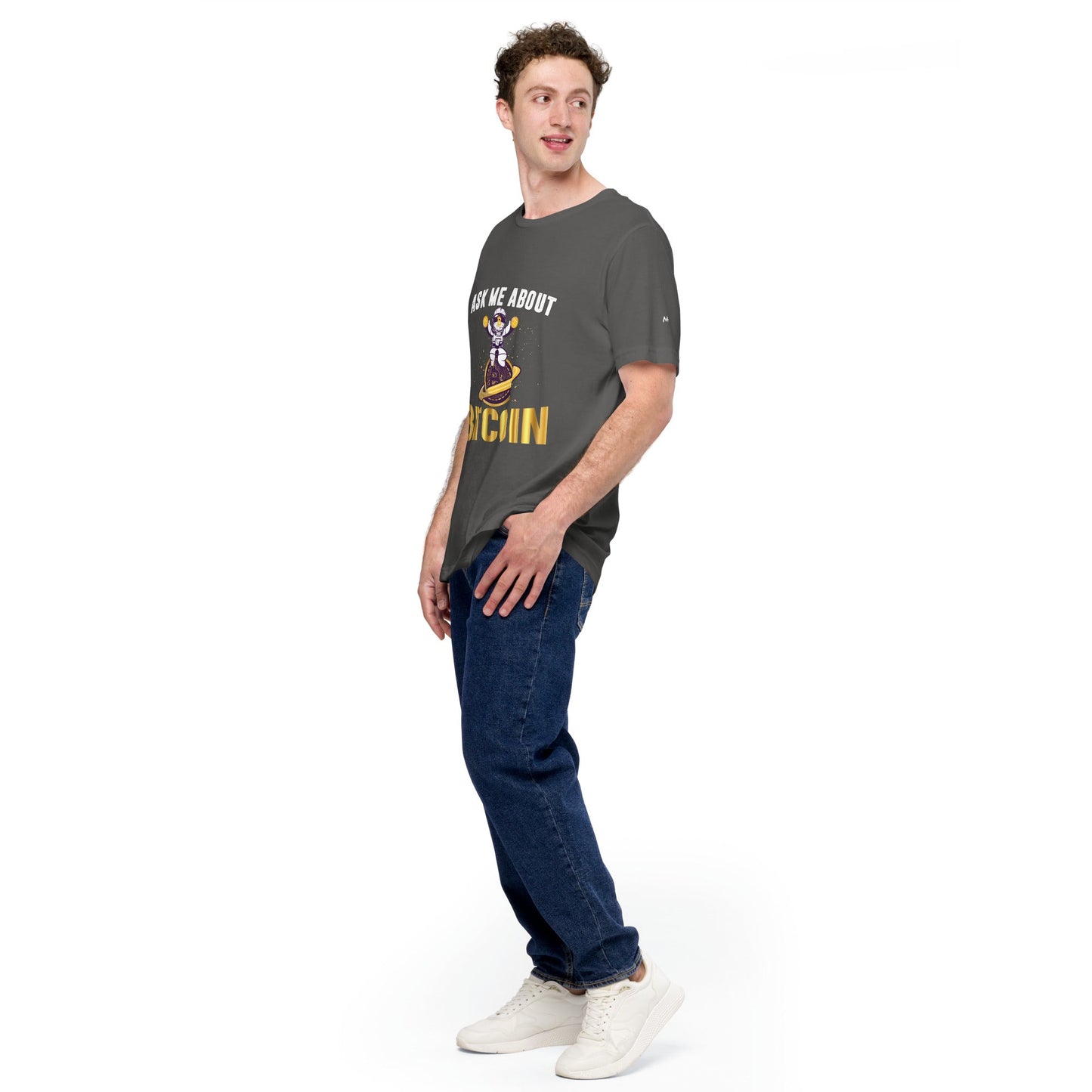 Ask Me about Bitcoin Unisex t-shirt by DarkByteGear