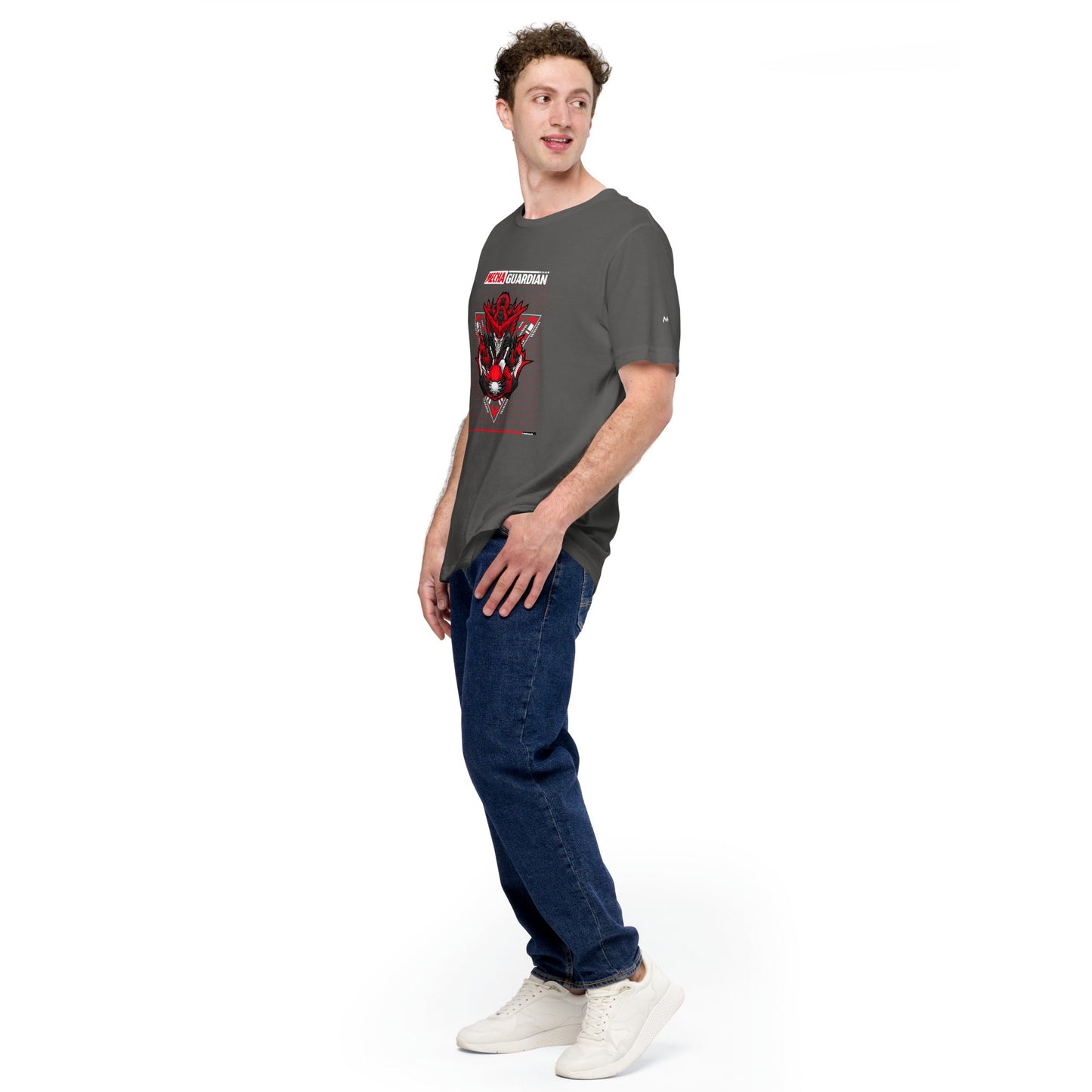 Red Mecha Guardian - Unisex t-shirt by DarkByteGear