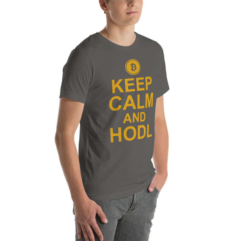 Keep Calm and HODL Unisex t-shirt by DarkByteGear