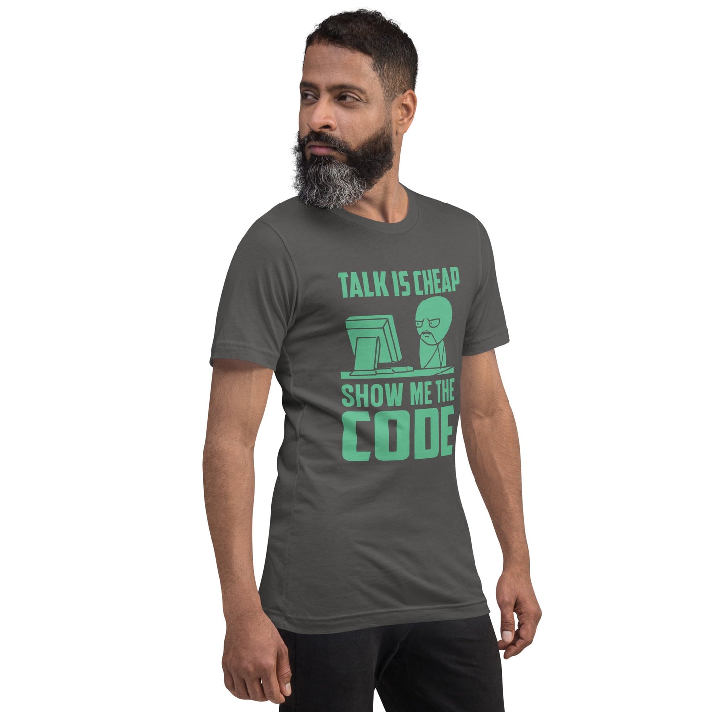 Talk is Cheap, Show me the Code V1 - Unisex T-shirt by DarkByteGear