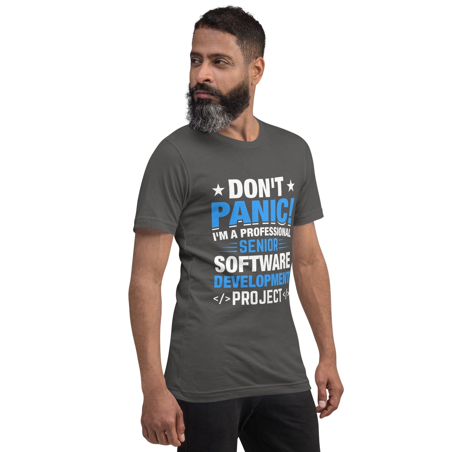 Don’t Panic I am a Professional Senior Development Analyst - Unisex t-shirt by DarkByteGear