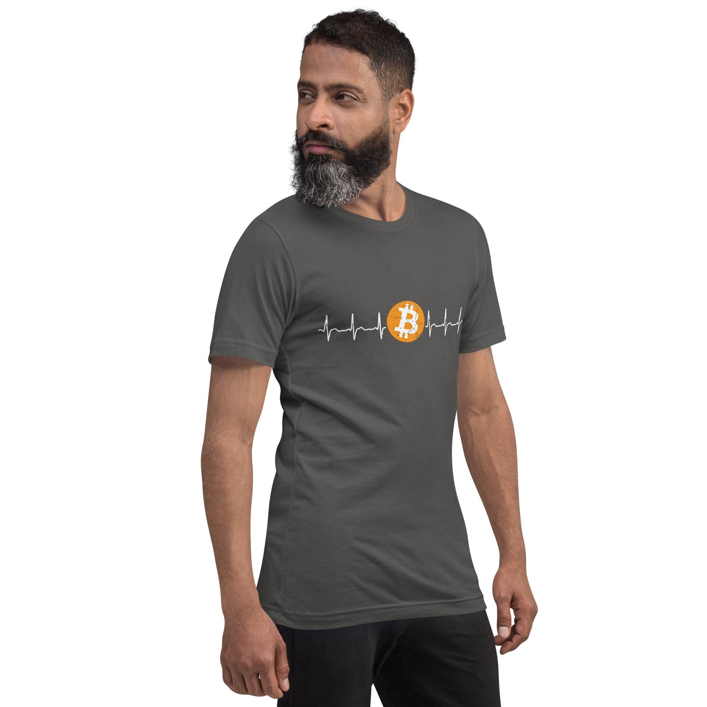 Bitcoin Heartbeat - Unisex t-shirt by DarkByteGear