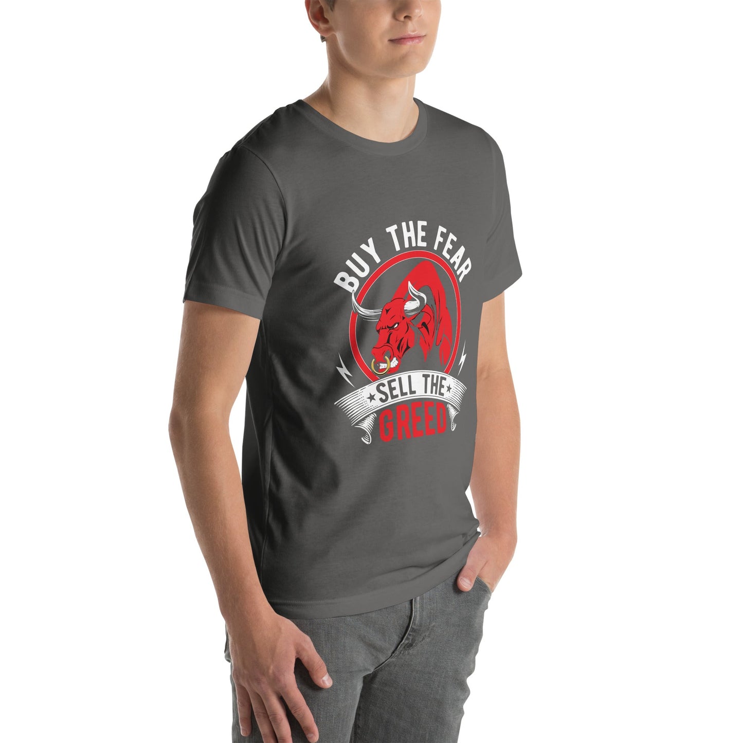 Buy the Fear; Sell the Greed - Unisex t-shirt by DarkByteGear