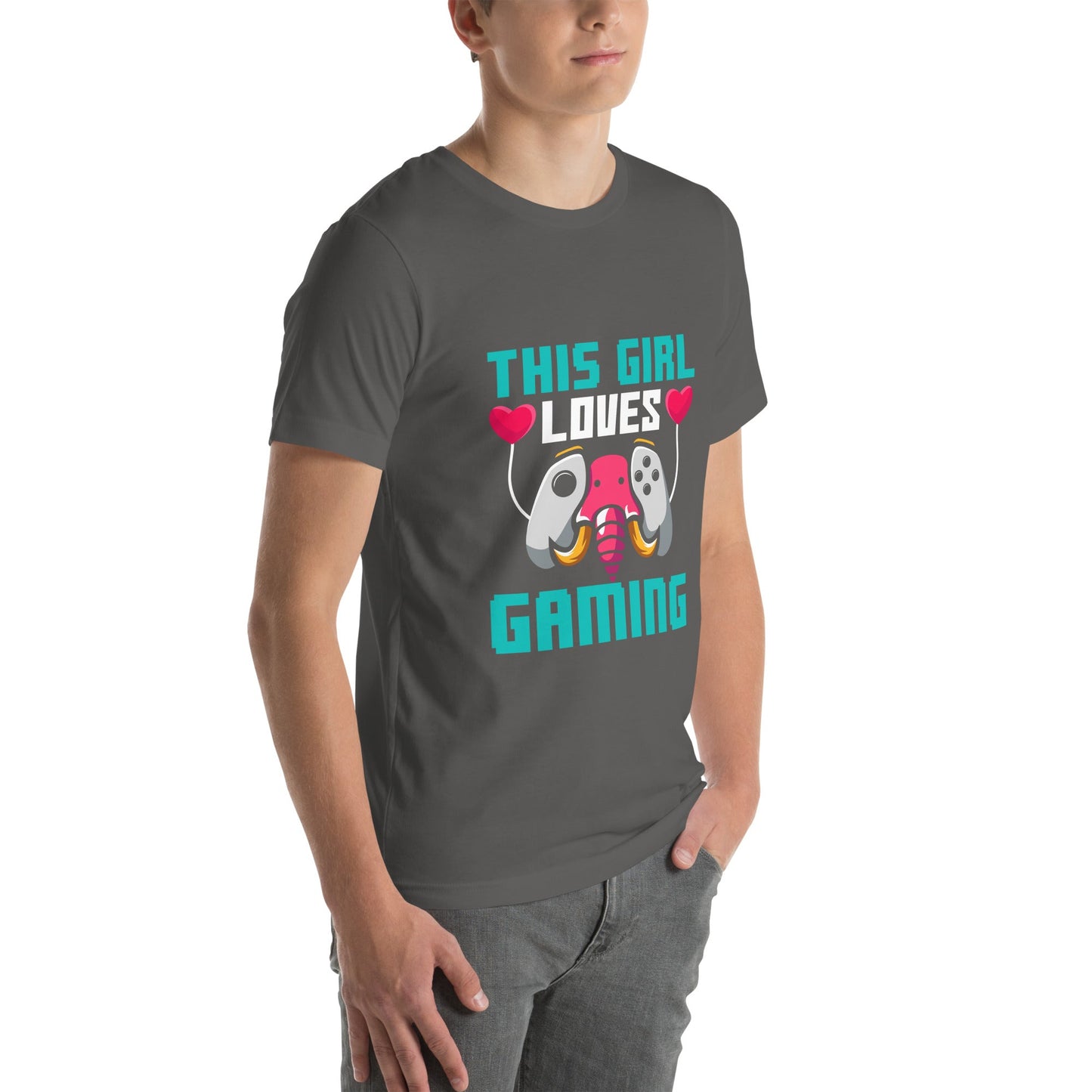 This girl Loves video games ( RiMa ) - Unisex t-shirt by DarkByteGear