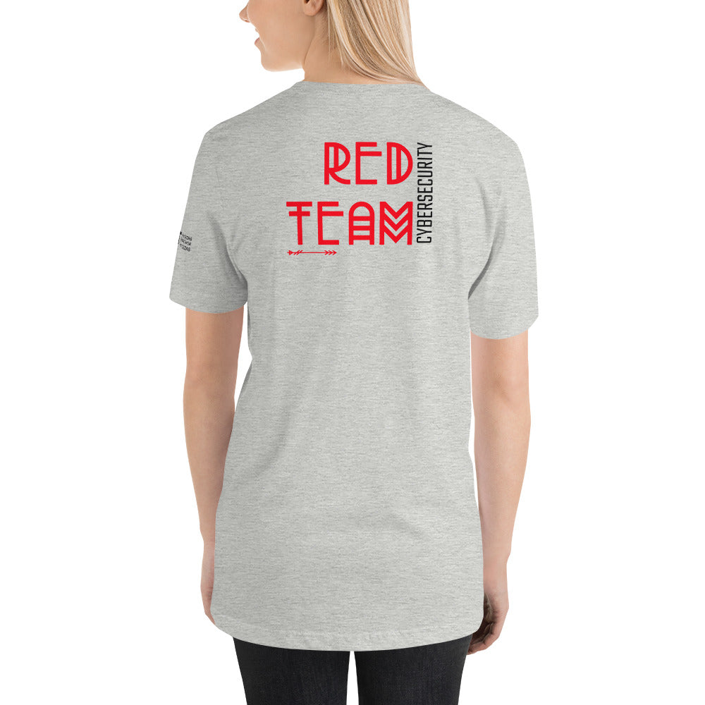 Cyber Security Red Team v5 - Short-Sleeve Unisex T-Shirt (back print) by DarkByteGear