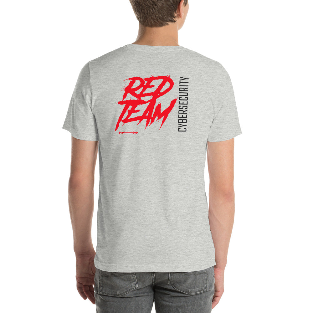 Cyber Security Red Team V10 - Short-sleeve unisex t-shirt ( back print) by DarkByteGear