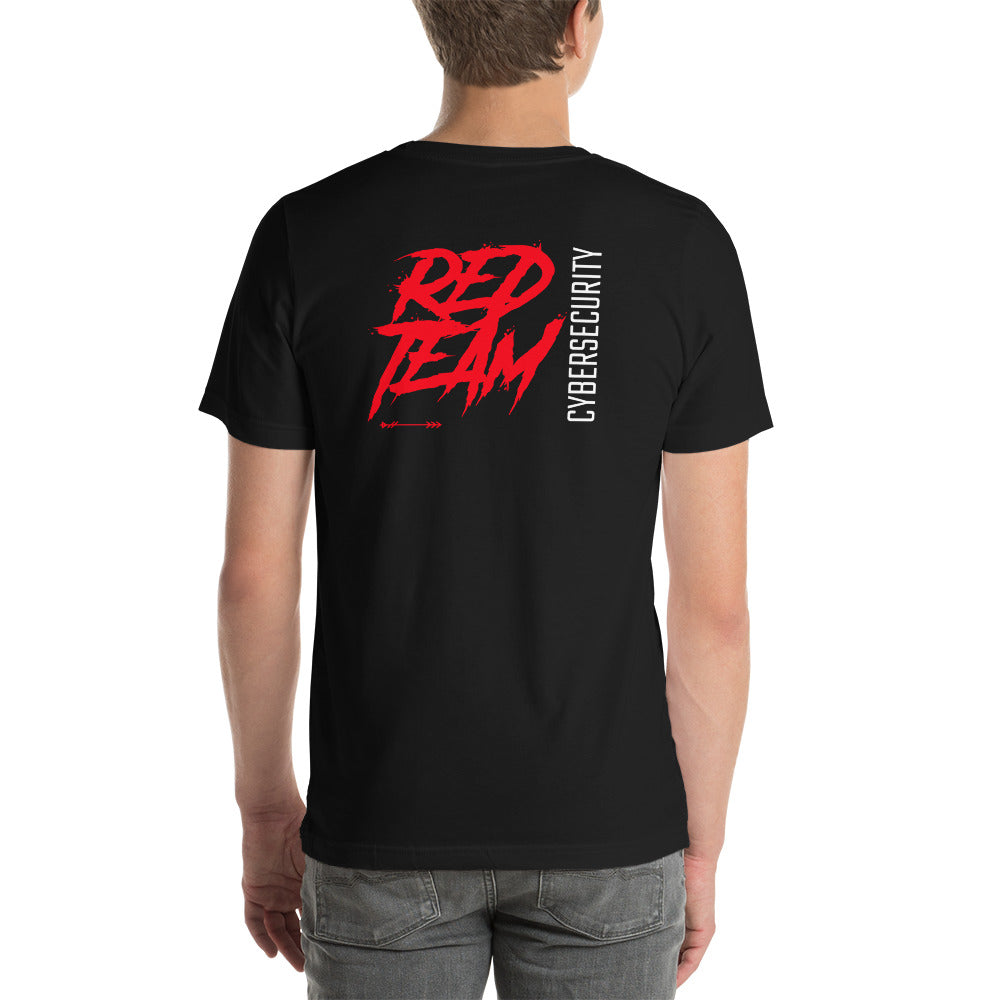 Cyber Security Red Team V10 - Short-sleeve unisex t-shirt ( back print) by DarkByteGear