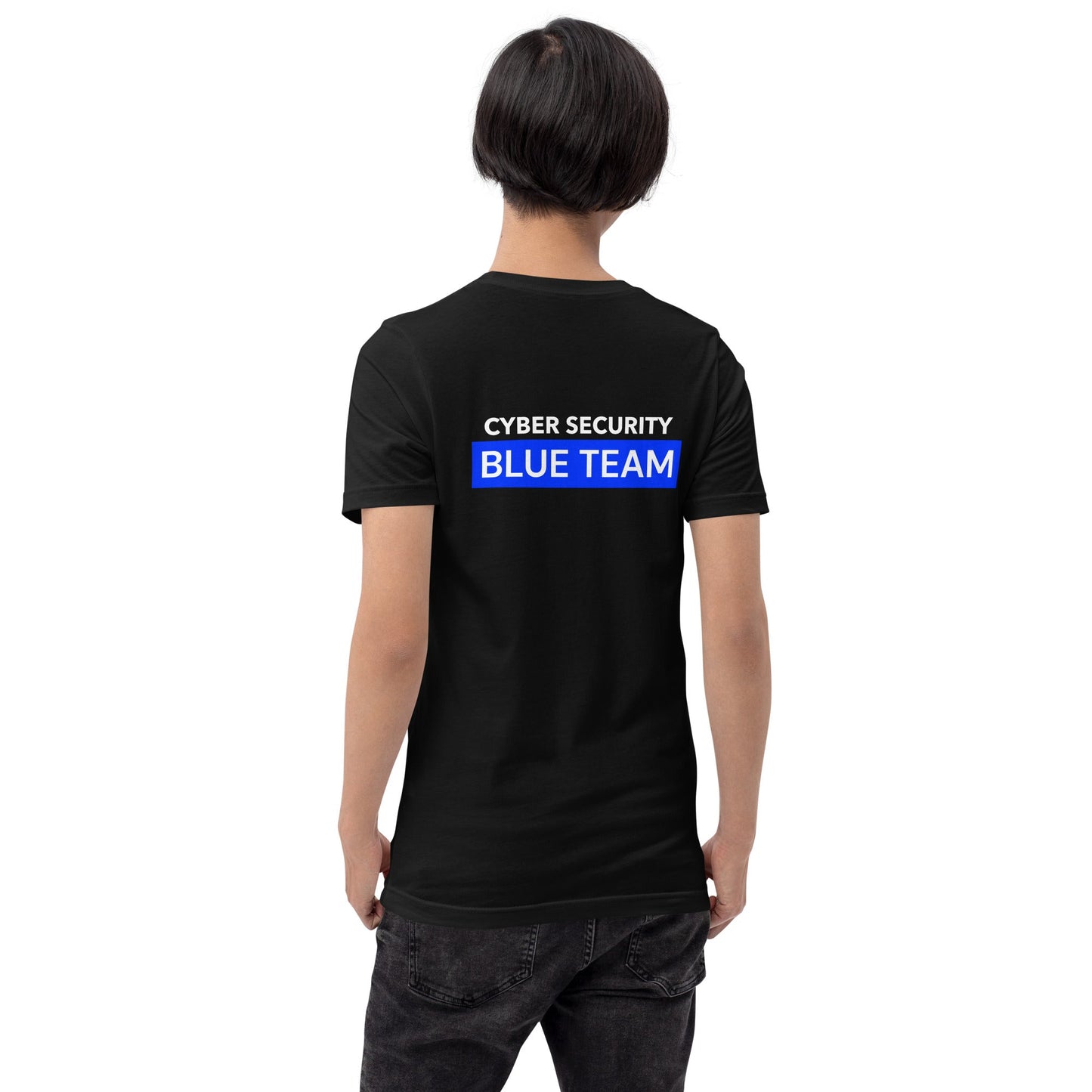Cyber Security Blue Team V7 - Unisex T-shirt ( Back Print ) by DarkByteGear
