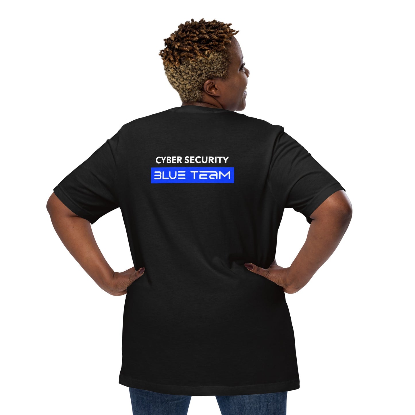 Cyber Security Blue Team V8 - Unisex t-shirt ( Back Print ) by DarkByteGear