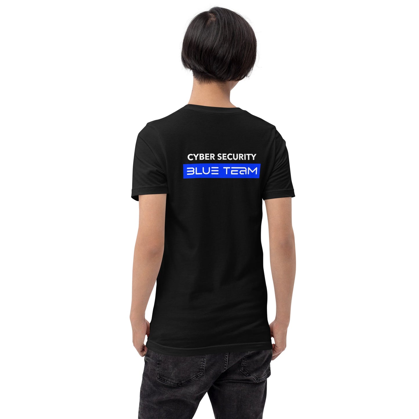 Cyber Security Blue Team V8 - Unisex t-shirt ( Back Print ) by DarkByteGear