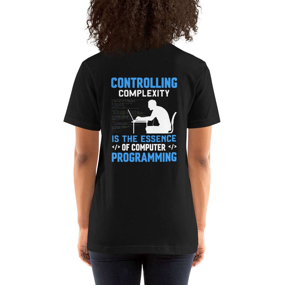 Controlling Complexity is the Essence of Computer Programming Unisex t-shirt ( Back Print ) by DarkByteGear