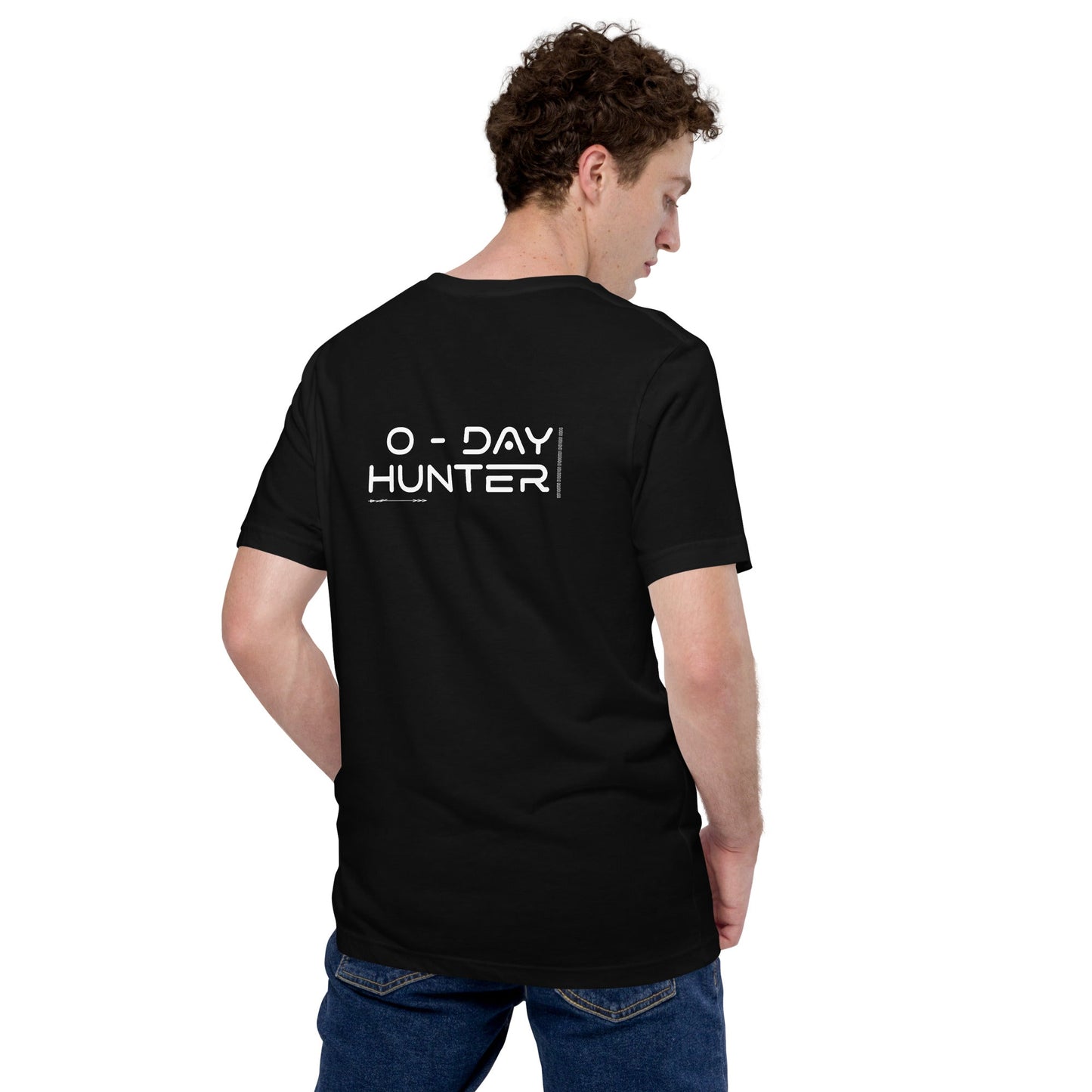 0-day hunter V7 Unisex t-shirt ( Back Print ) by DarkByteGear