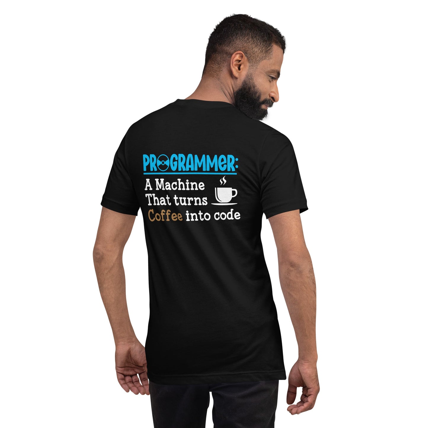 Programmer: Def blue Unisex t-shirt ( Back Print ) by DarkByteGear
