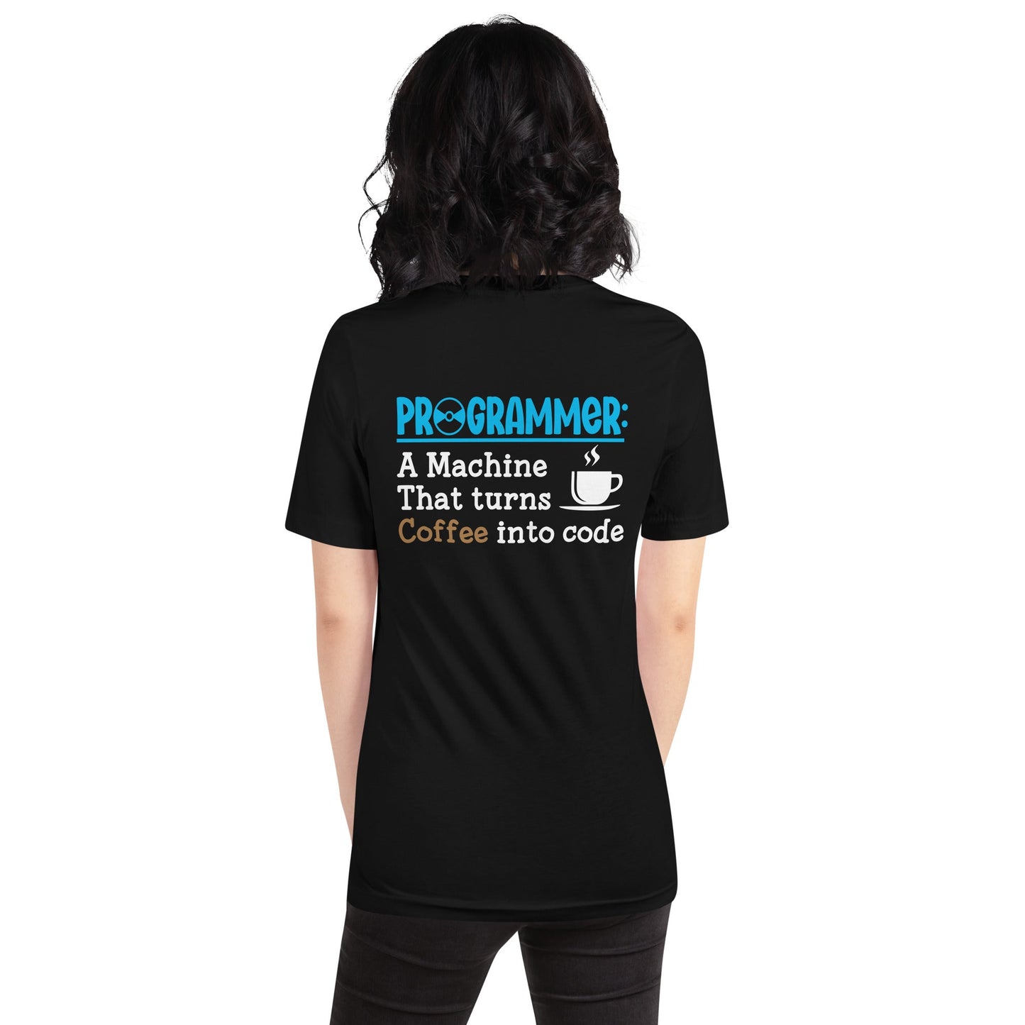 Programmer: Def blue Unisex t-shirt ( Back Print ) by DarkByteGear