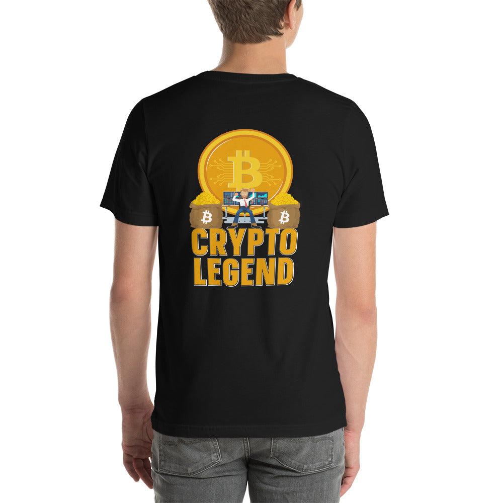 Bitcoin Legend - Unisex t-shirt ( Back Print ) by DarkByteGear