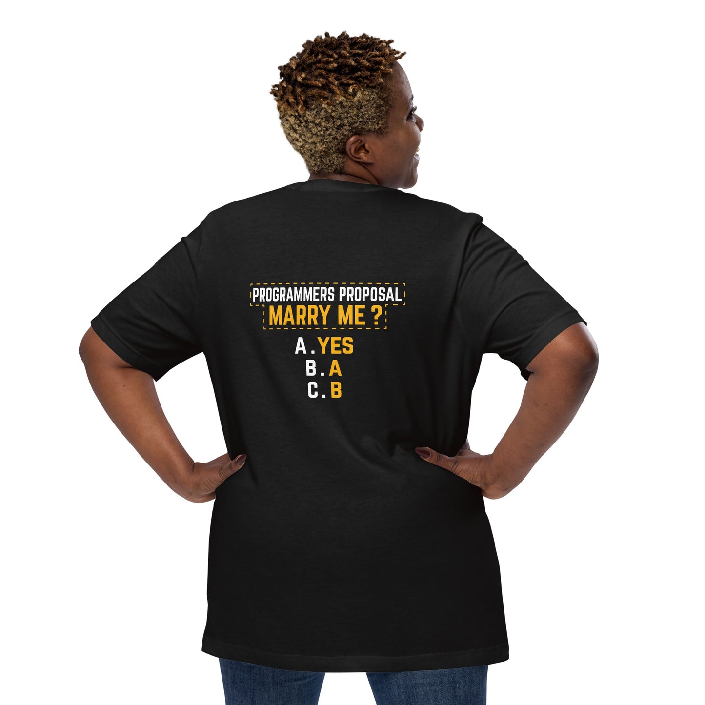 Programmers' Proposal - Unisex t-shirt ( Bh by DarkByteGear