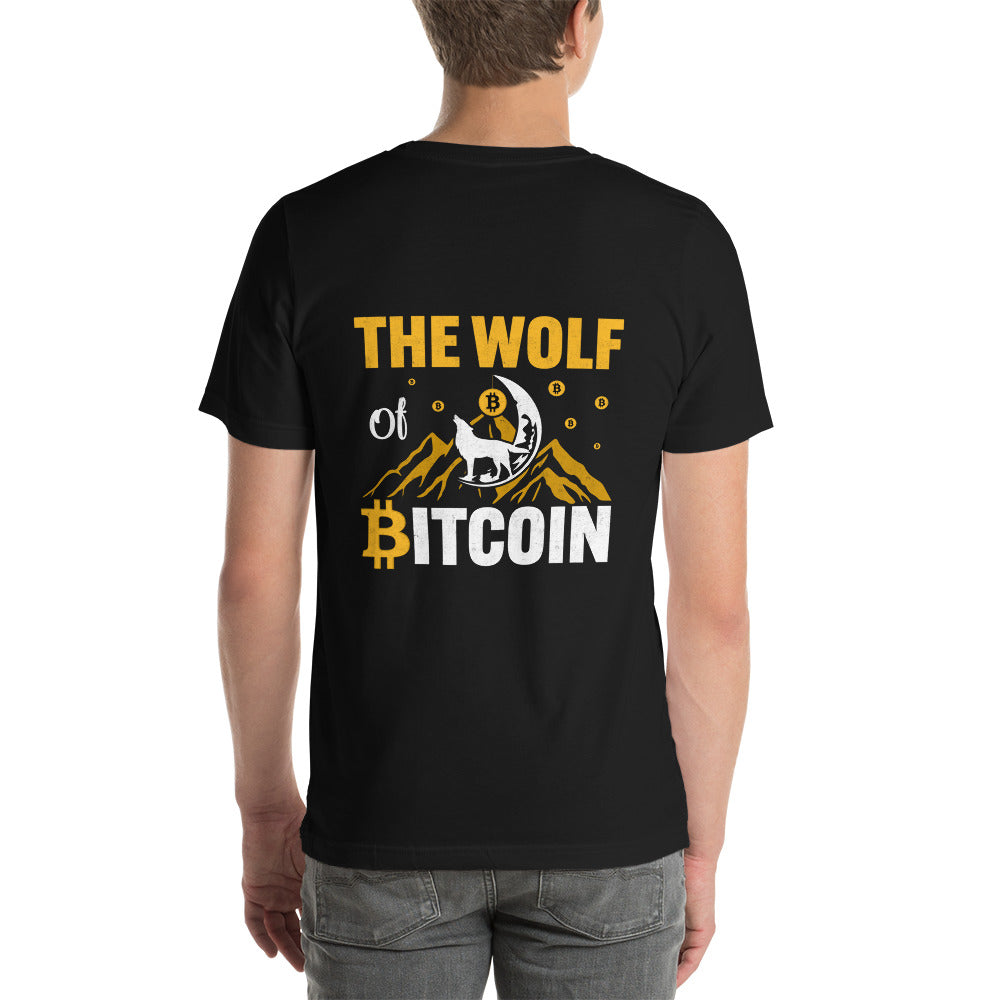 The Wolf of Bitcoin - Unisex t-shirt ( Back Print ) by DarkByteGear