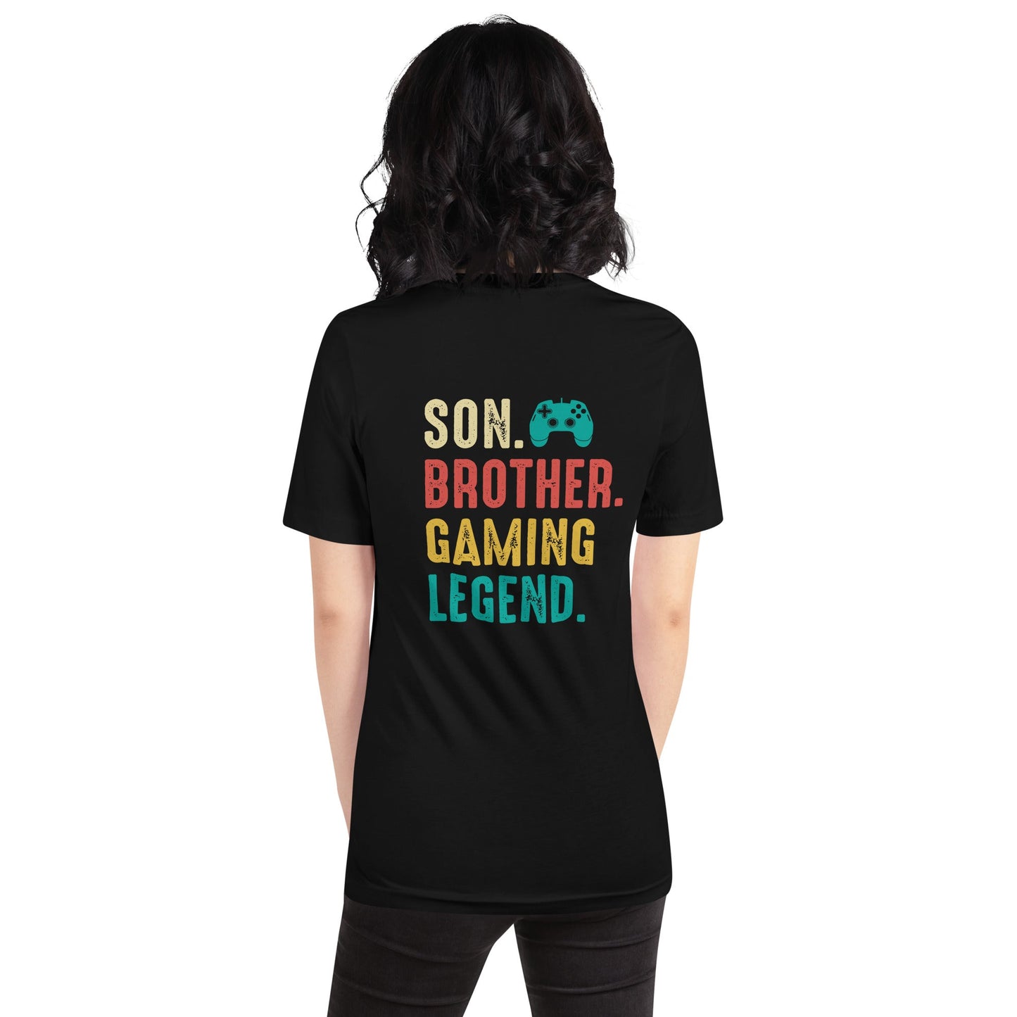 Son Brother Gaming Legend - Unisex t-shirt ( Back Print ) by DarkByteGear