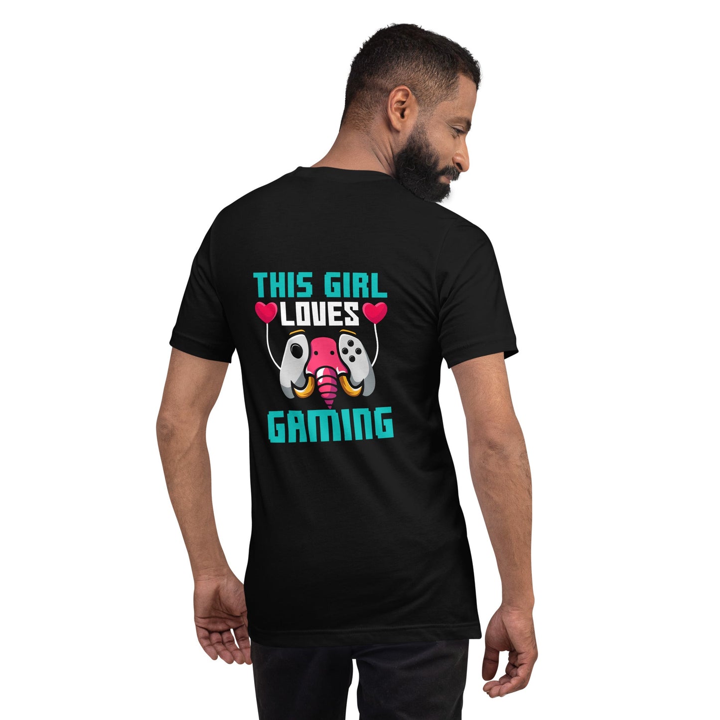 This girl Loves video games ( RiMa ) - Unisex t-shirt ( Back Print ) by DarkByteGear