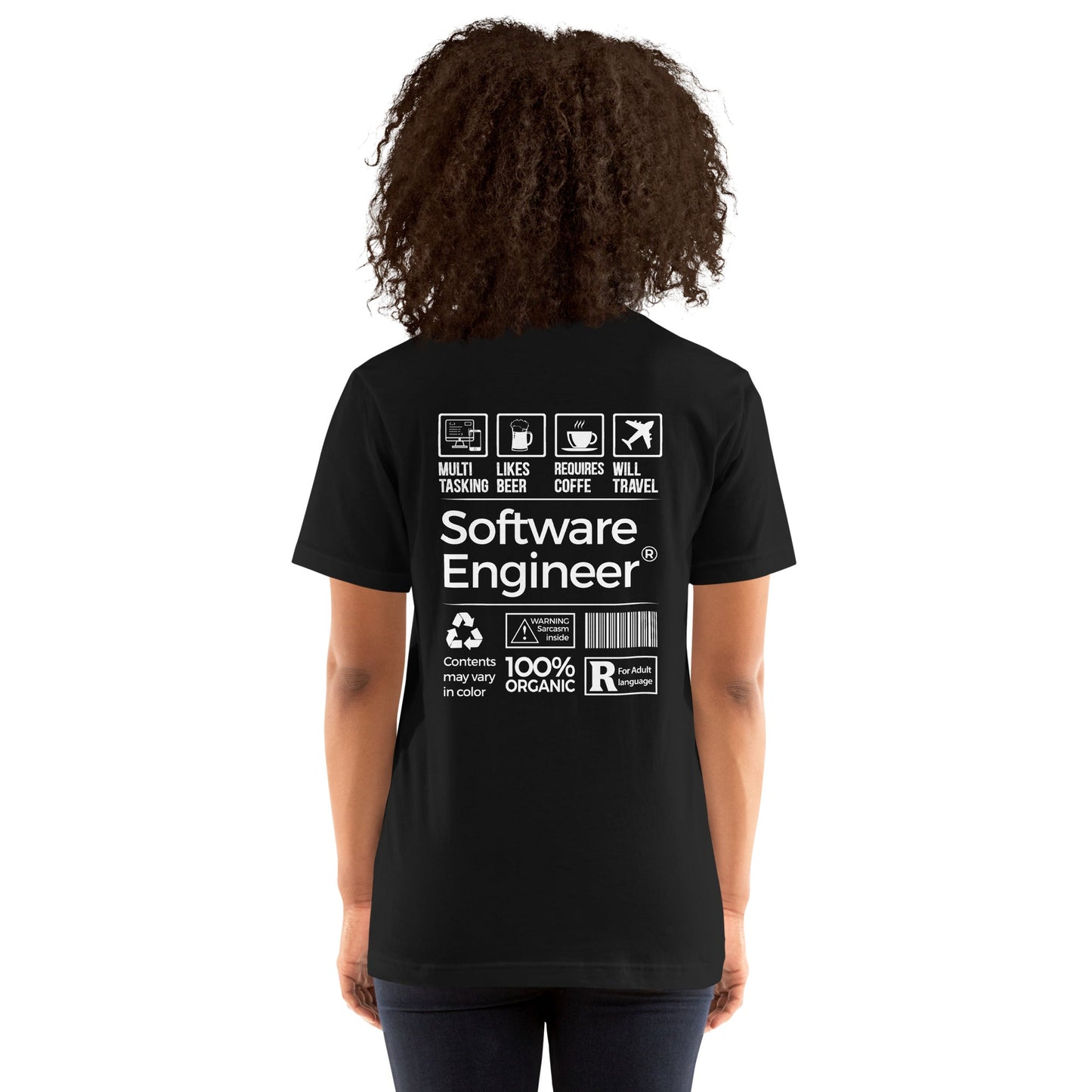 Software Engineer V2 - Unisex t-shirt ( Back Print ) by DarkByteGear