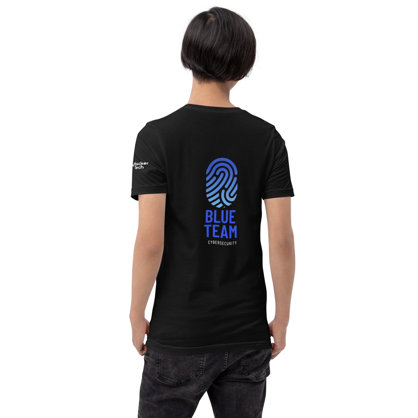 Cyber Security Blue Team v2 - Short-Sleeve Unisex T-Shirt ( Back Print ) by DarkByteGear