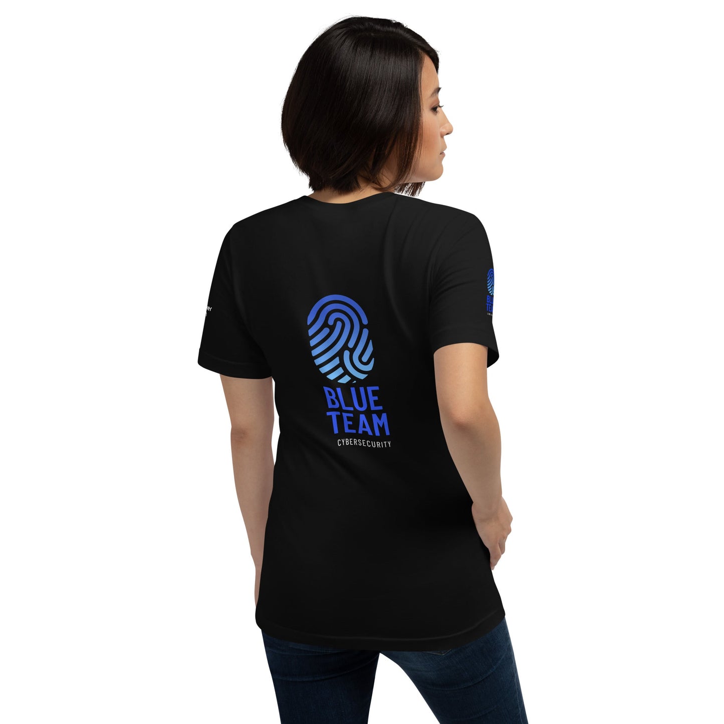Cyber Security Blue Team v2 - Short-Sleeve Unisex T-Shirt ( Back Print ) by DarkByteGear