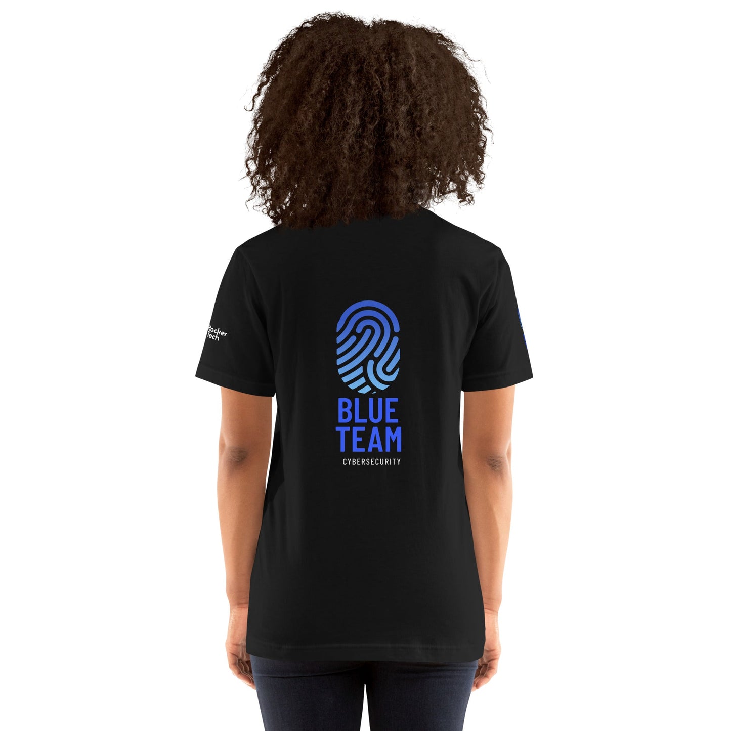 Cyber Security Blue Team v2 - Short-Sleeve Unisex T-Shirt ( Back Print ) by DarkByteGear
