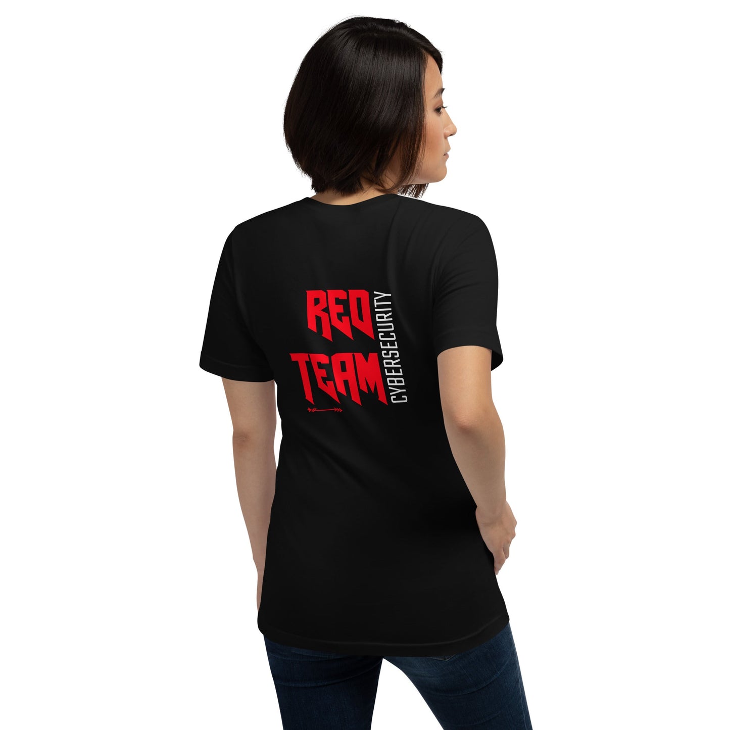Cyber Security Red Team V9 - Unisex t-shirt ( Back Print ) by DarkByteGear