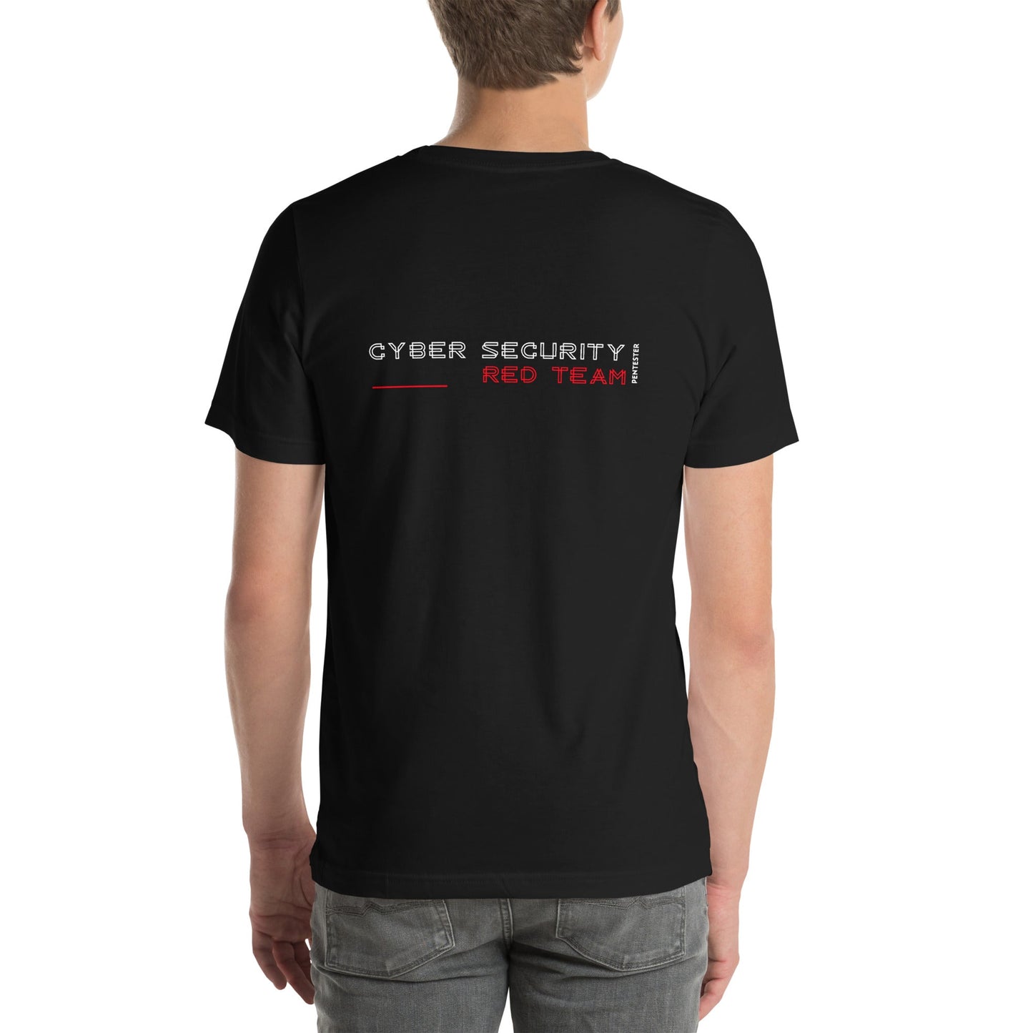 Cyber Security Red Team V2 - Unisex t-shirt ( Back Print ) by DarkByteGear
