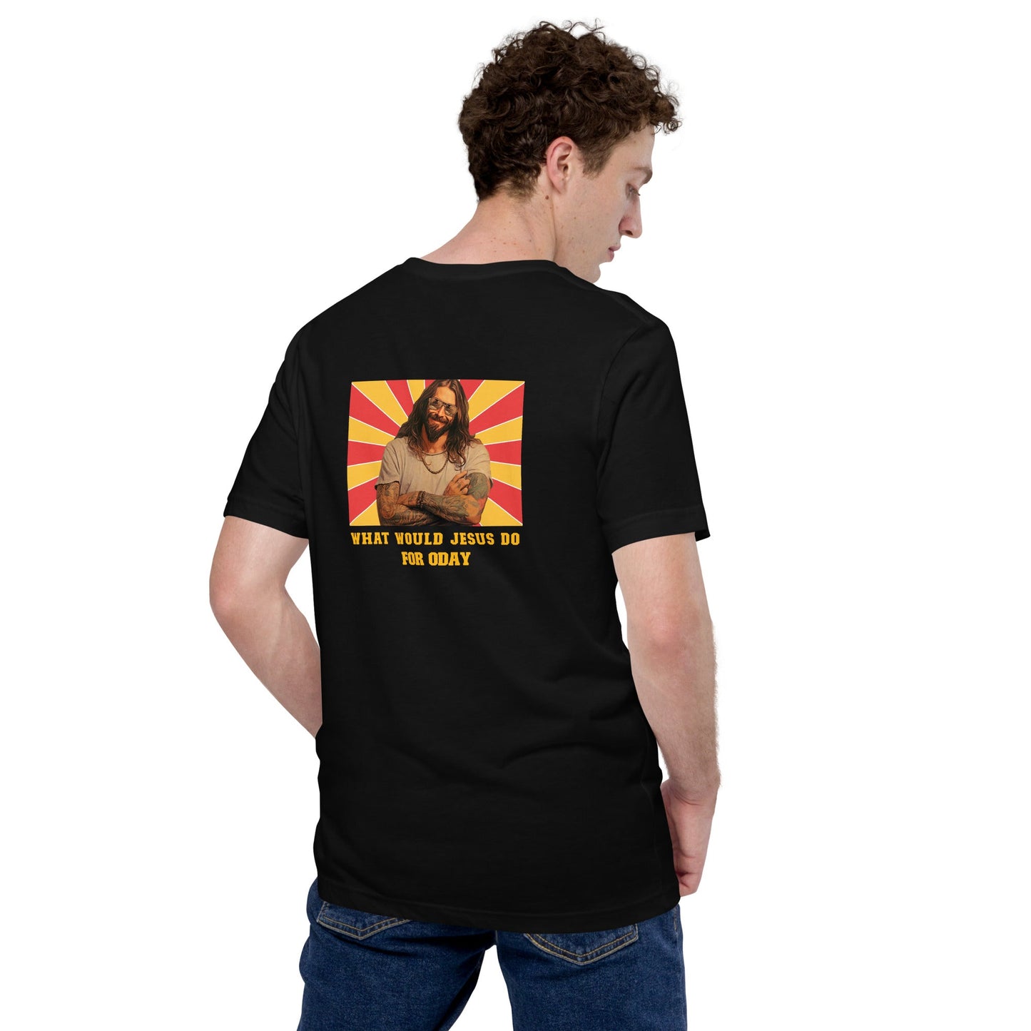 What would Jesus do for 0day v1 - Unisex t-shirt ( Back Print ) by DarkByteGear