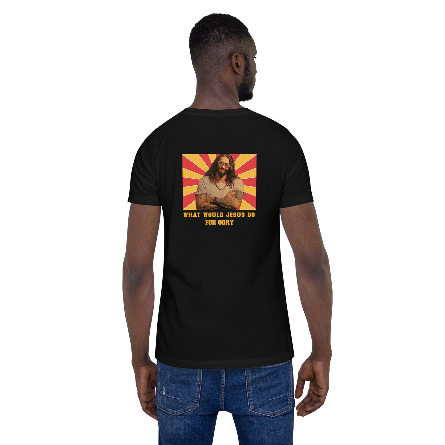What would Jesus do for 0day v1 - Unisex t-shirt ( Back Print ) by DarkByteGear