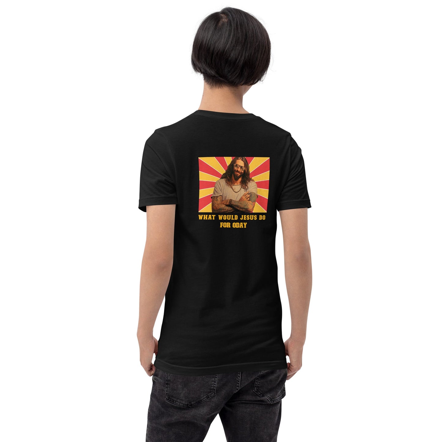 What would Jesus do for 0day v1 - Unisex t-shirt ( Back Print ) by DarkByteGear