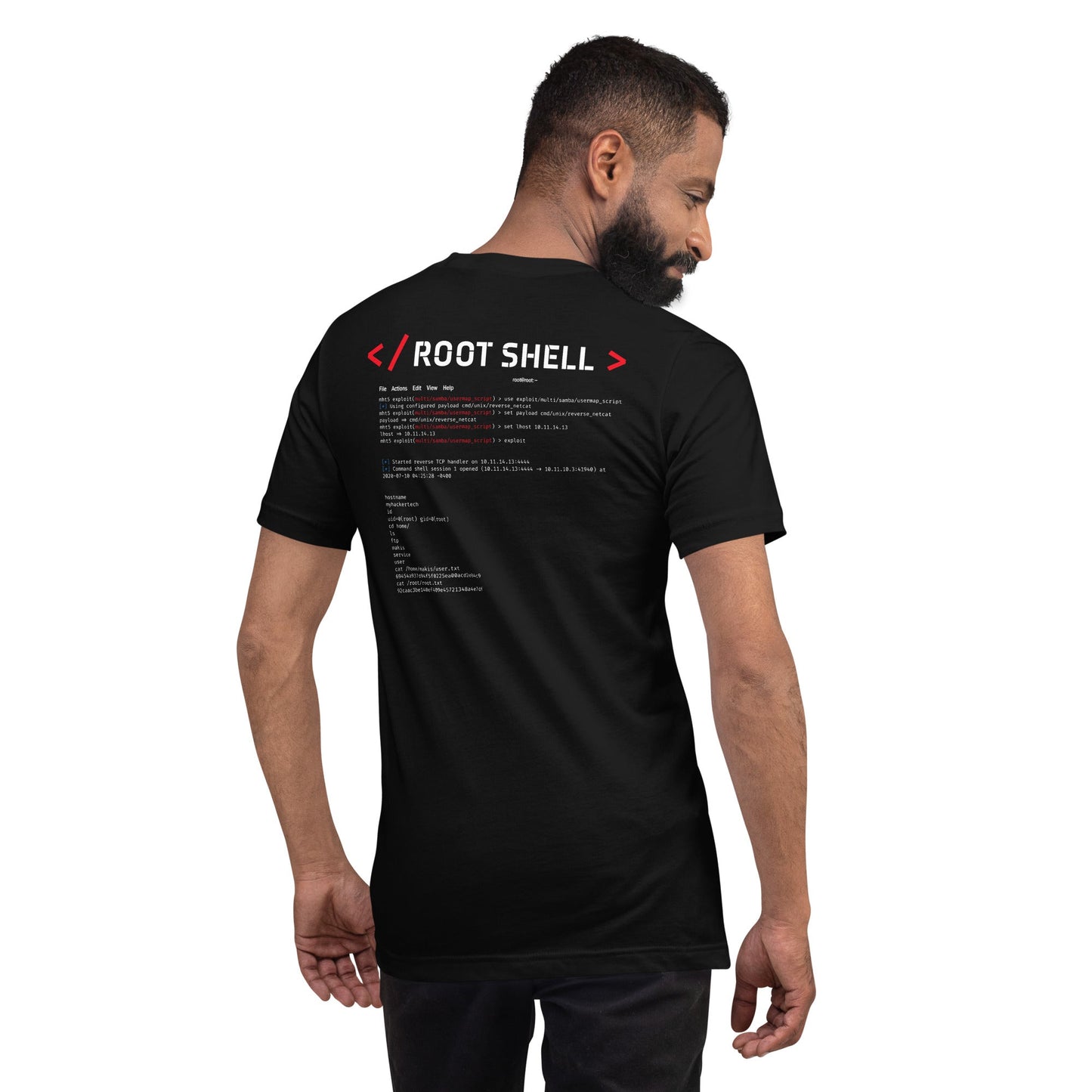 Root Shell - Unisex t-shirt ( Back Print ) by DarkByteGear