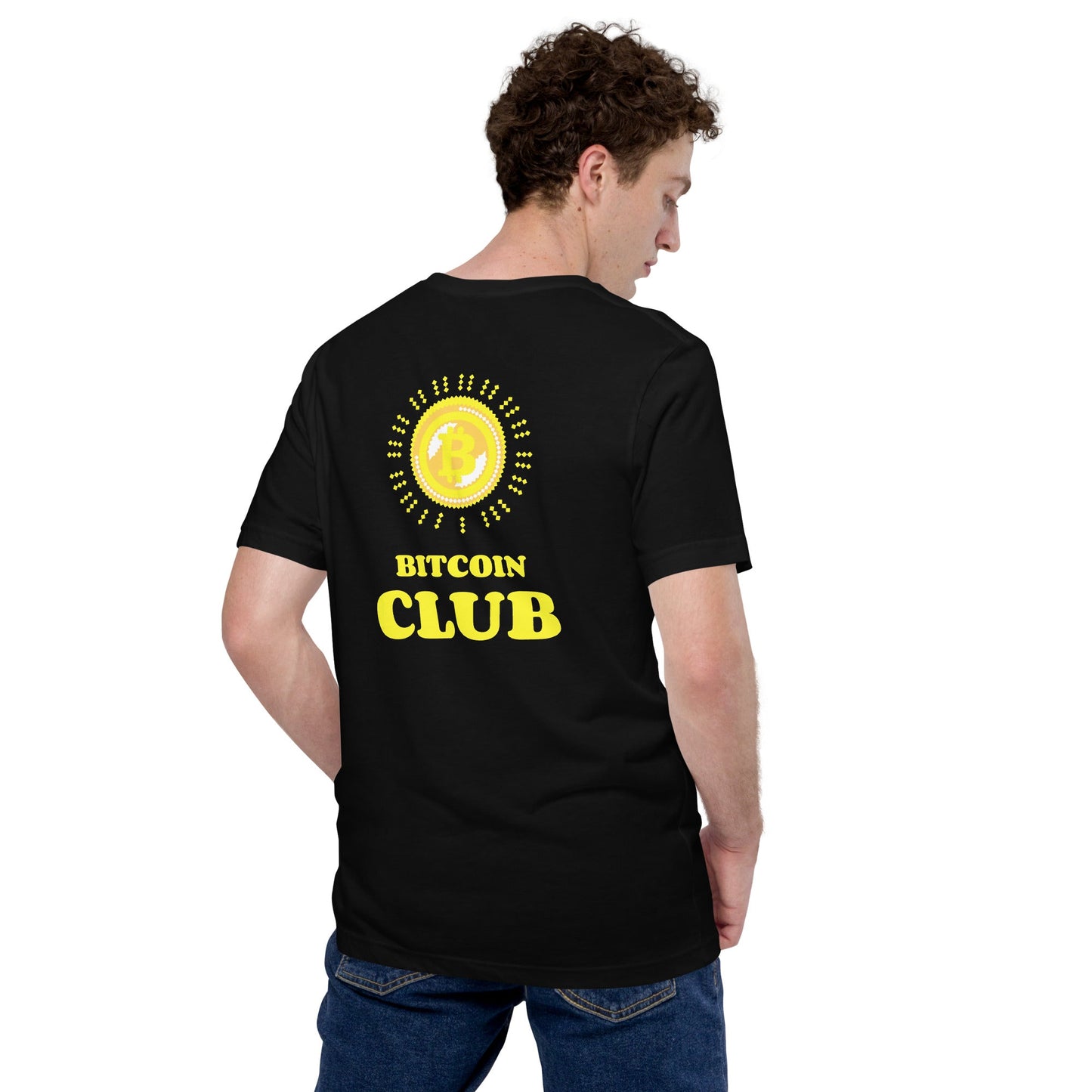 BITCOIN CLUB - Unisex t-shirt ( Back Print ) by DarkByteGear