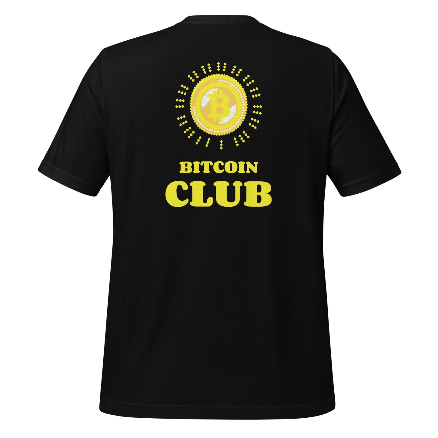 BITCOIN CLUB - Unisex t-shirt ( Back Print ) by DarkByteGear