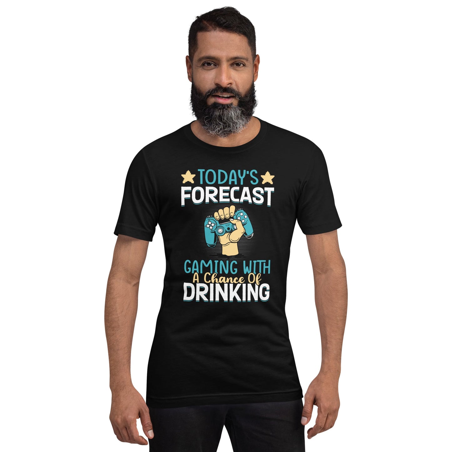 Today's Forecast - Gaming with a Chance of Drinking Unisex t-shirt by DarkByteGear