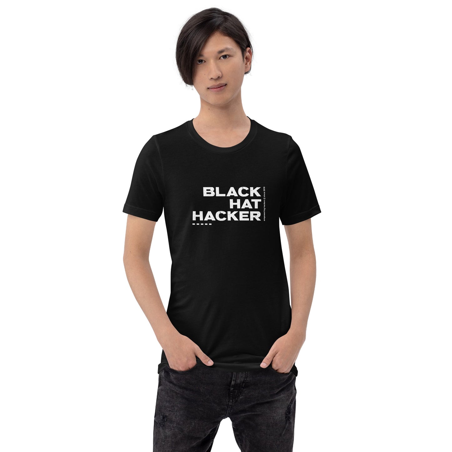 Black Hat Hacker V6 Unisex t-shirt by DarkByteGear