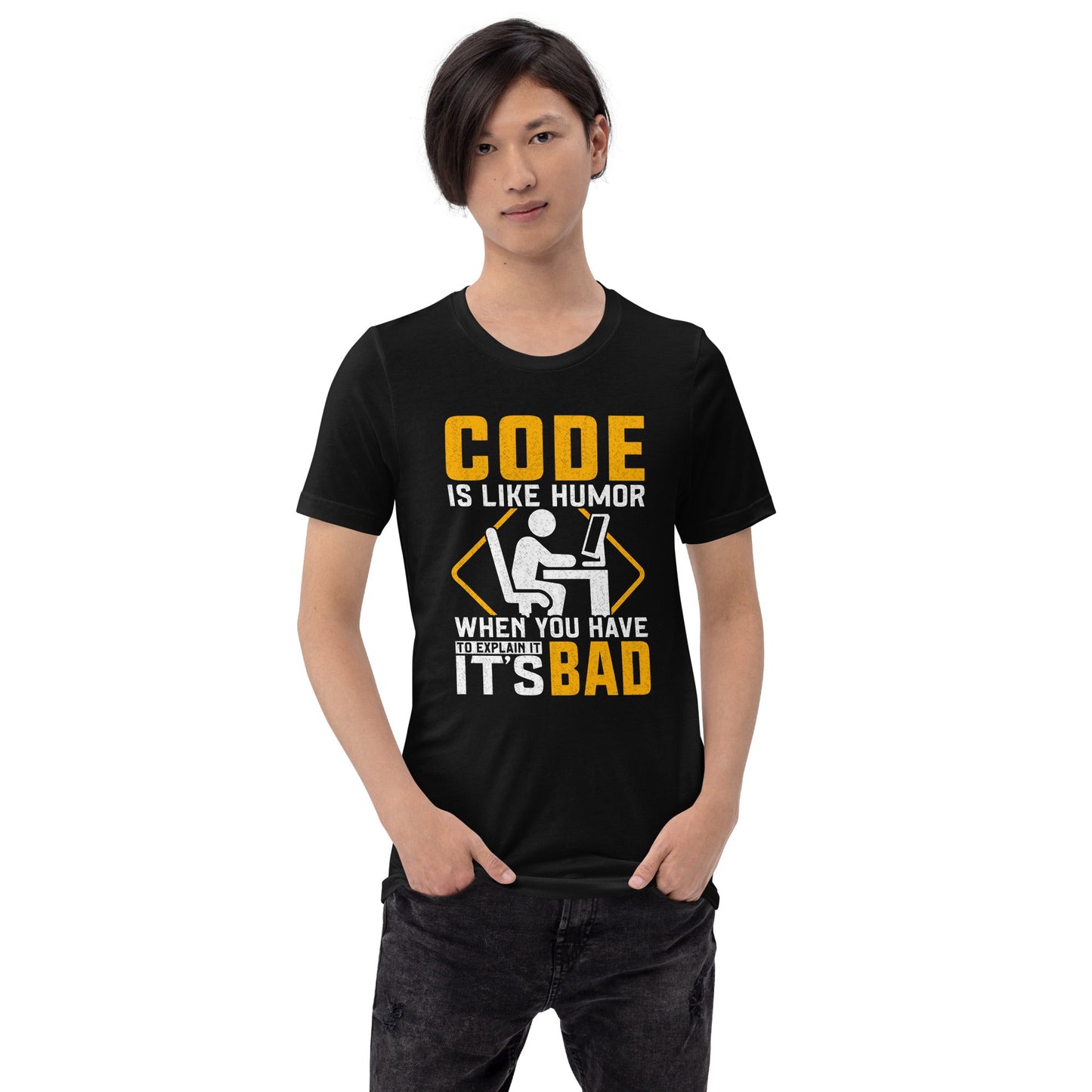 Code is like Humor - Unisex t-shirt by DarkByteGear