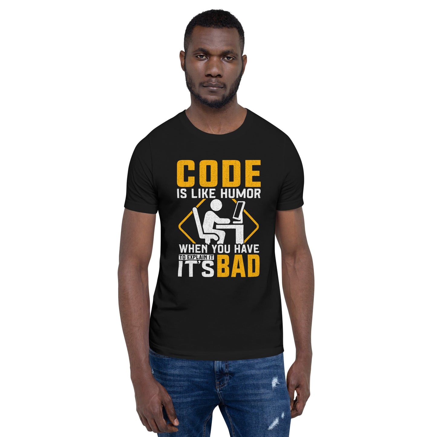 Code is like Humor - Unisex t-shirt by DarkByteGear