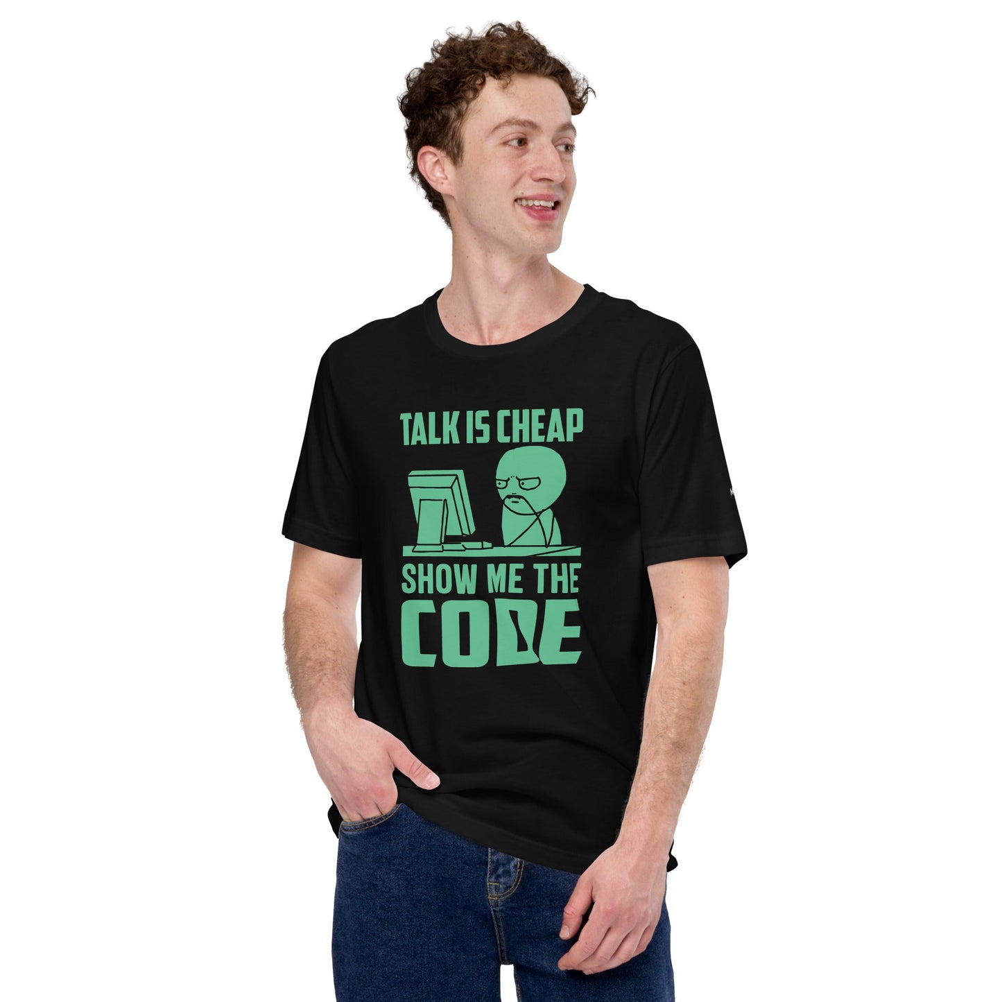 Talk is Cheap, Show me the Code V1 - Unisex T-shirt by DarkByteGear