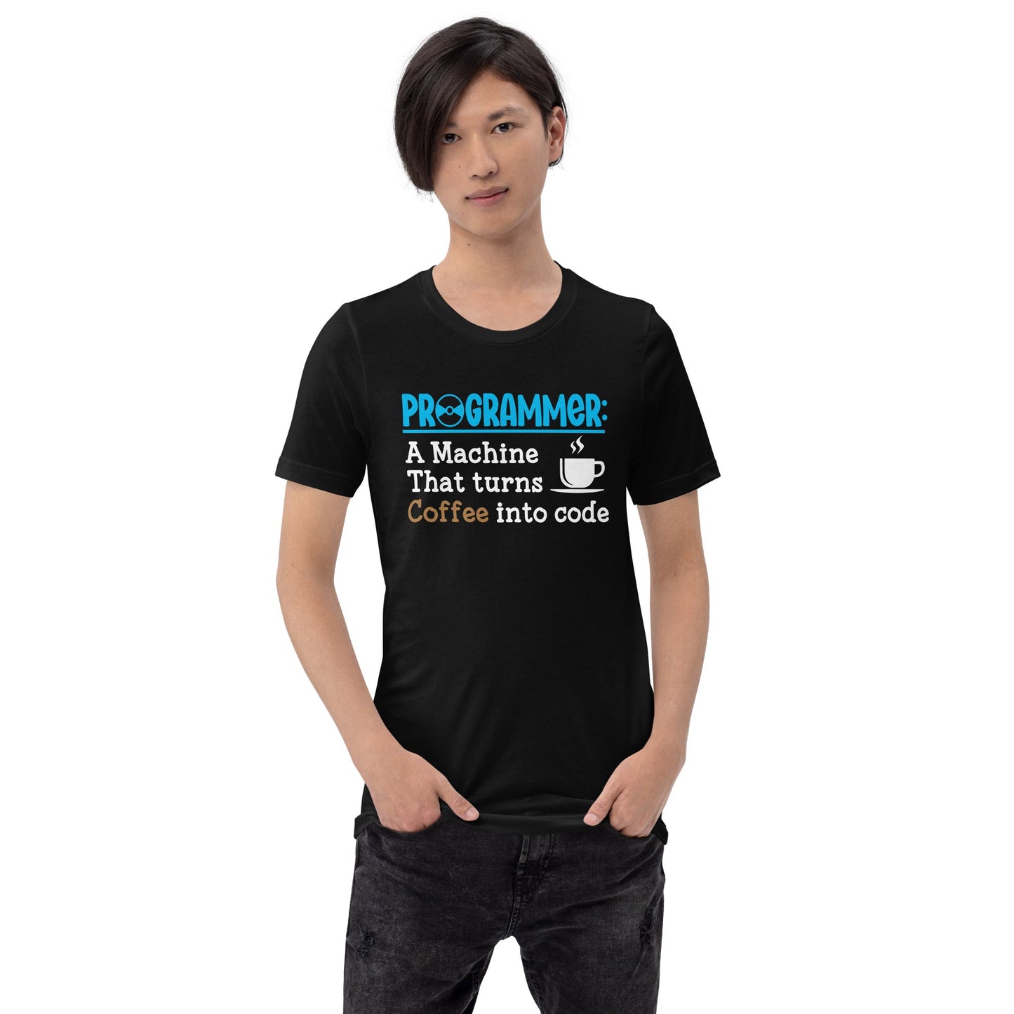 Programmer: Def blue Unisex t-shirt by DarkByteGear
