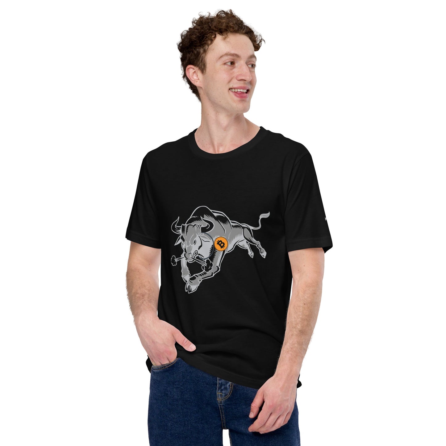 Strong Bitcoin Bull Unisex t-shirt by DarkByteGear