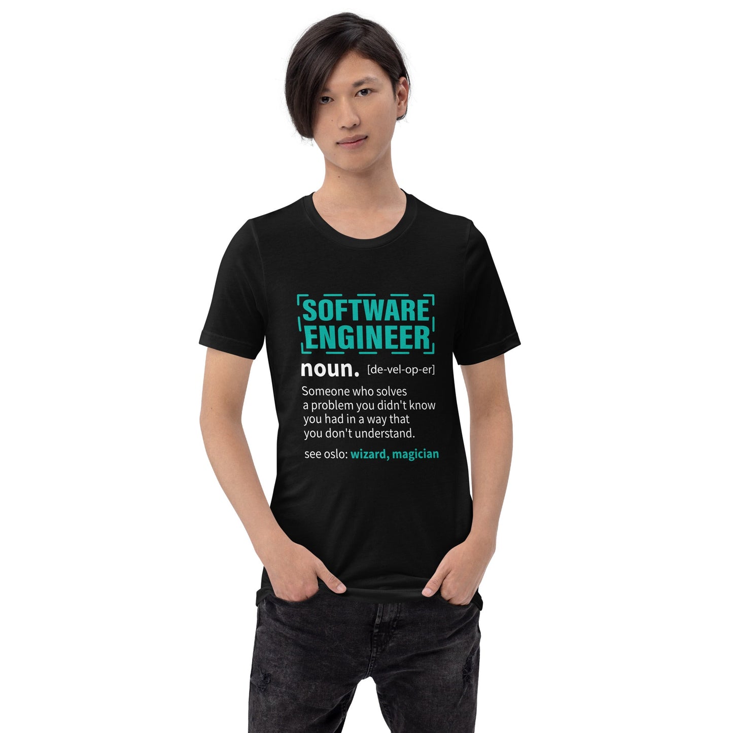Software Engineer Def : Blue Unisex t-shirt by DarkByteGear