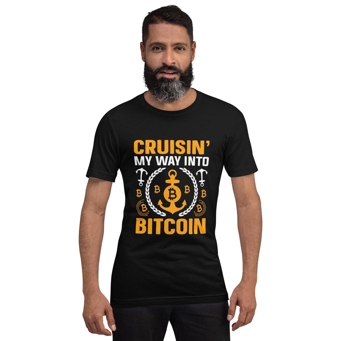 Cruising My Way into Bitcoin - Unisex t-shirt by DarkByteGear