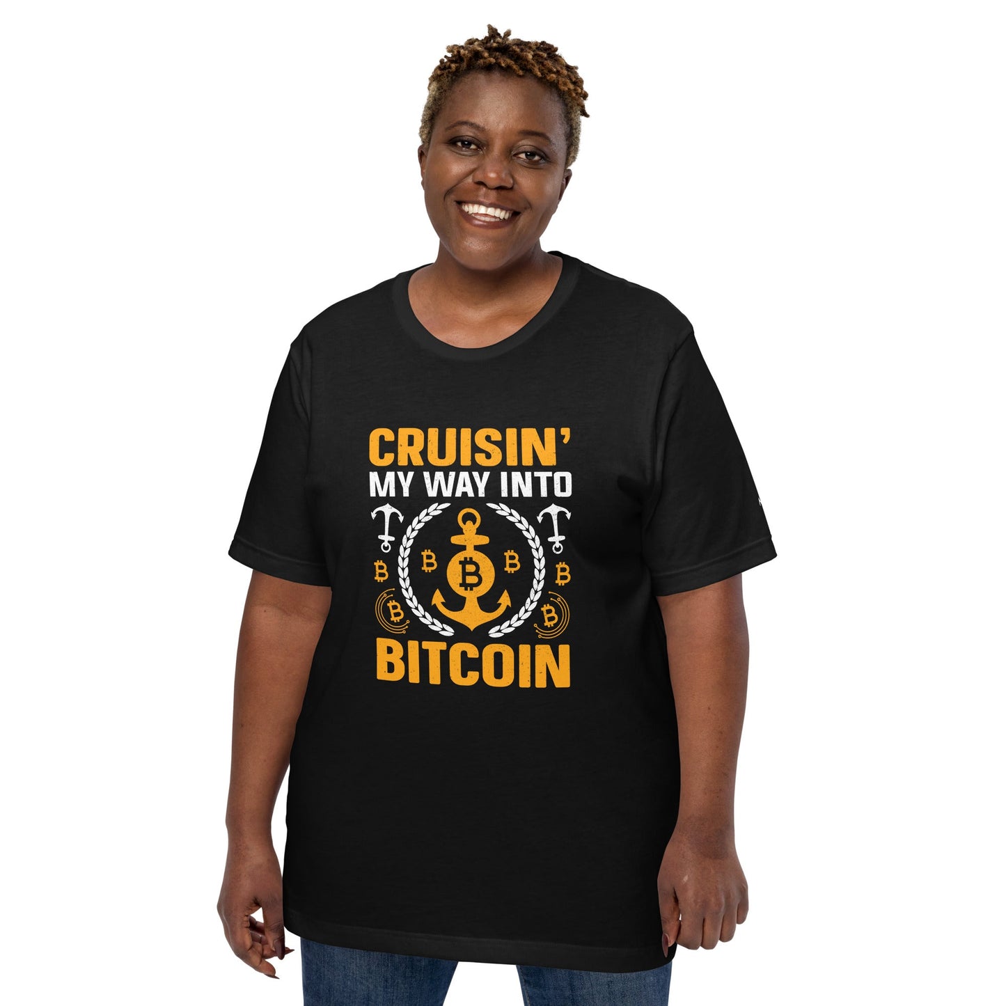 Cruising My Way into Bitcoin - Unisex t-shirt by DarkByteGear